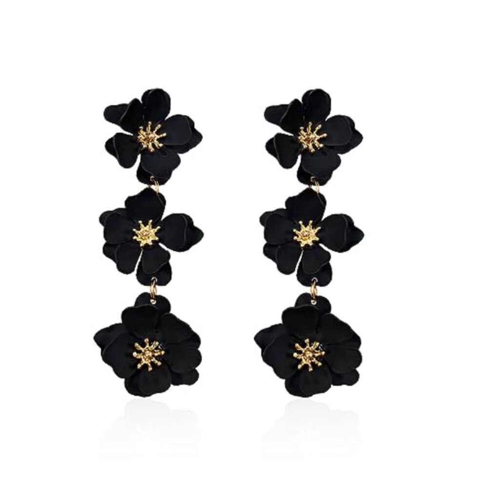 Boho Flower Dangle Earring - Picture 5 of 16